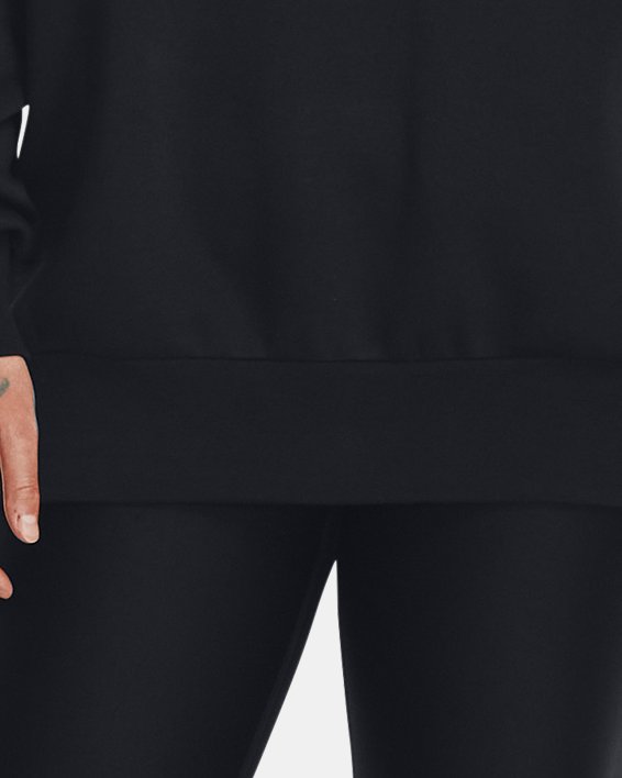 Women's UA Icon Fleece Oversized Hoodie, Black, pdpMainDesktop image number 2