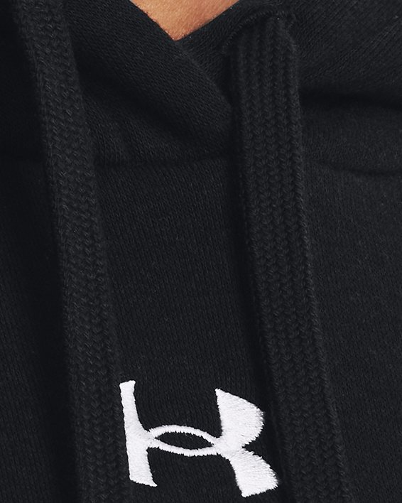 Dameshoodie UA Rival Fleece, Black, pdpMainDesktop image number 3