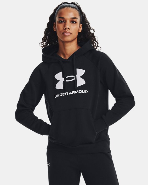 Under Armour Junior Rival Fleece Big Logo Hoodie - Black Under Armour Junior Rival Fleece Big Logo Hoodie - Black