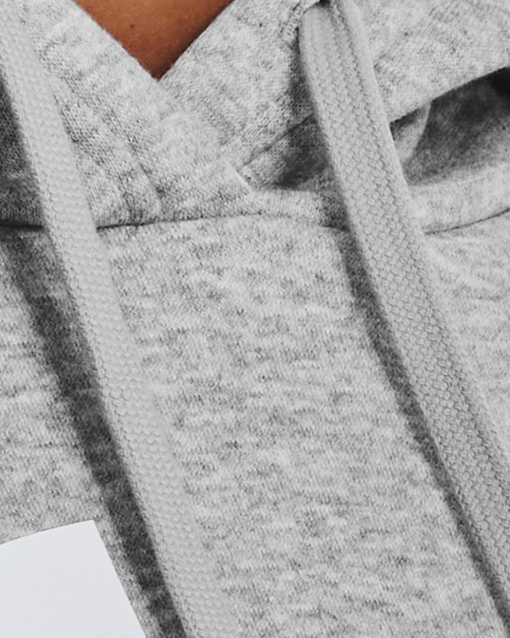 UA Rival Fleece-Hoodie mit großem Logo für Damen, Gray, pdpMainDesktop image number 3