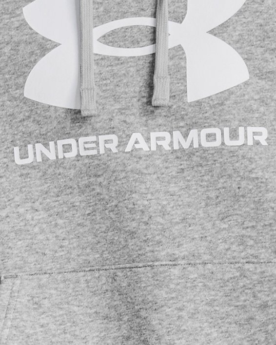 Women's UA Rival Fleece Big Logo Hoodie in Gray image number 0