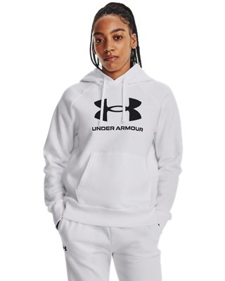 Under Armour Rival Fleece Big Logo Hood — 100-WHT