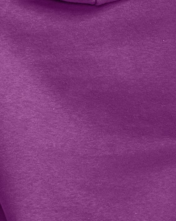 UA Rival Fleece-Hoodie mit großem Logo für Damen, Purple, pdpMainDesktop image number 1