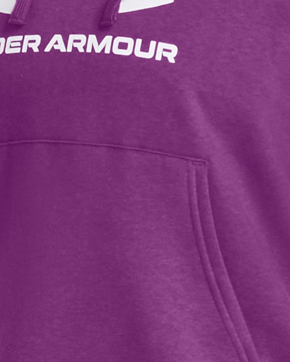 Sweat à capuche UA Rival Fleece Big Logo pour femme, Purple, pdpMainDesktop image number 0