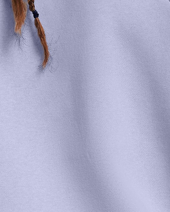 UA Rival Fleece-Oberteil mit Rundhalsausschnitt für Damen, Purple, pdpMainDesktop image number 1
