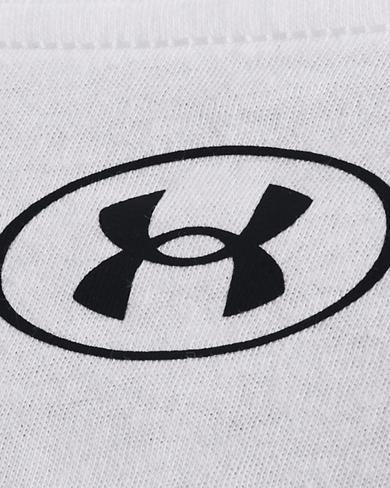 Men's UA Mixed Wordmark Short Sleeve in White image number 3