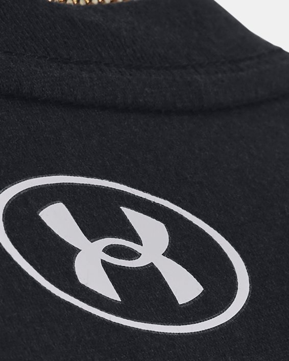 Men's UA Collegiate Crest Short Sleeve in Black image number 3
