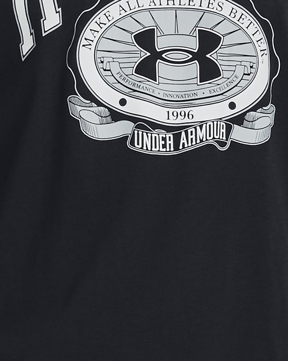 เสื้อแขนสั้น UA Collegiate Crest สำหรับผู้ชาย in Black image number 0