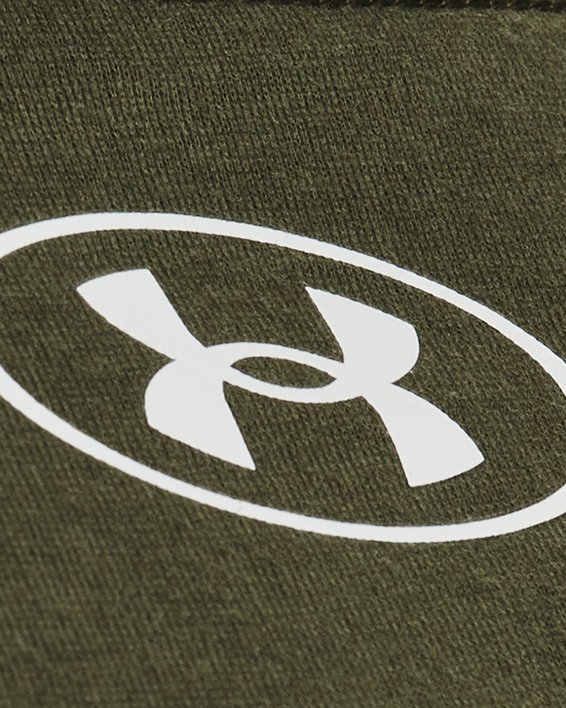 Men's UA Collegiate Crest Short Sleeve in Green image number 3
