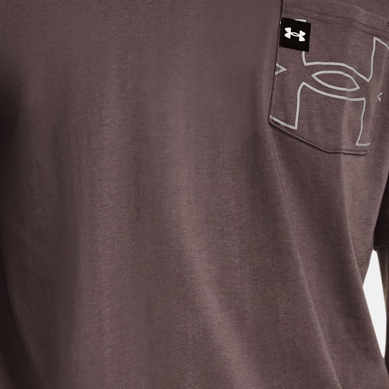 Men's Under Armour Elevated Core Pocket Short Sleeve Ash Taupe / Pewter / Pewter XS