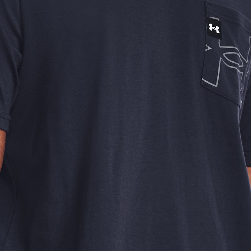 Men's  Under Armour  Elevated Core Pocket Short Sleeve Midnight Navy / Pitch Gray / Pitch Gray S
