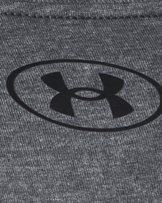 Under Armour Men's Grey/Black Baseball Icon Logo Short Sleeve Shirt