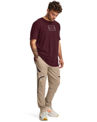 Men's UA Global Football Short Sleeve, Maroon, pdpMainDesktop image number 2