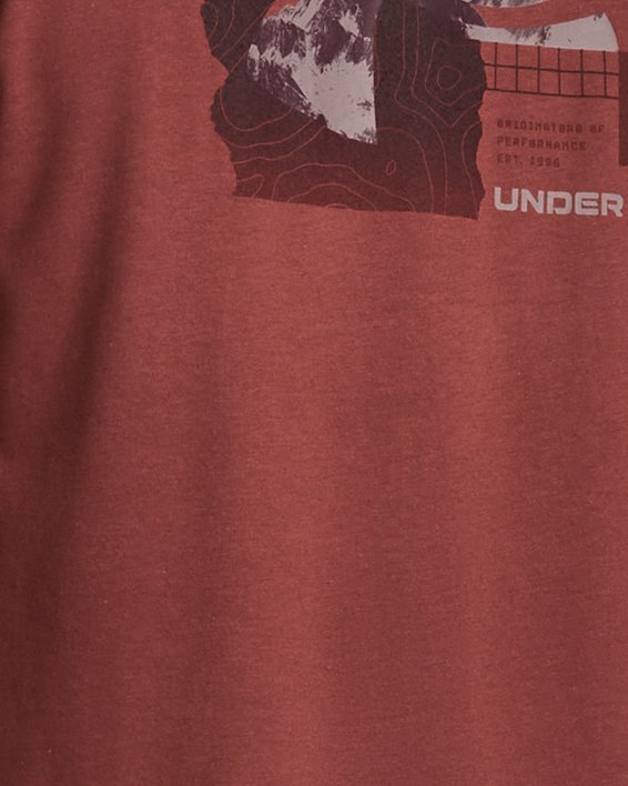เสื้อแขนสั้น UA Outdoor Tear Grid สำหรับผู้ชาย in Red image number 1