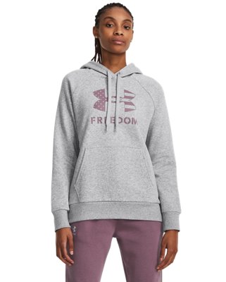 Under Armour Freedom Logo Rival Hood — 012-GRY/PNK