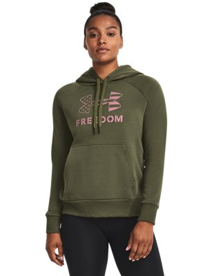 Under Armour Freedom Logo Rival Hood — 390-GRN/PNK