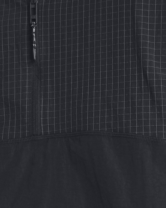 Men's UA RUSH™ Woven ½ Zip Hoodie in Black image number 0