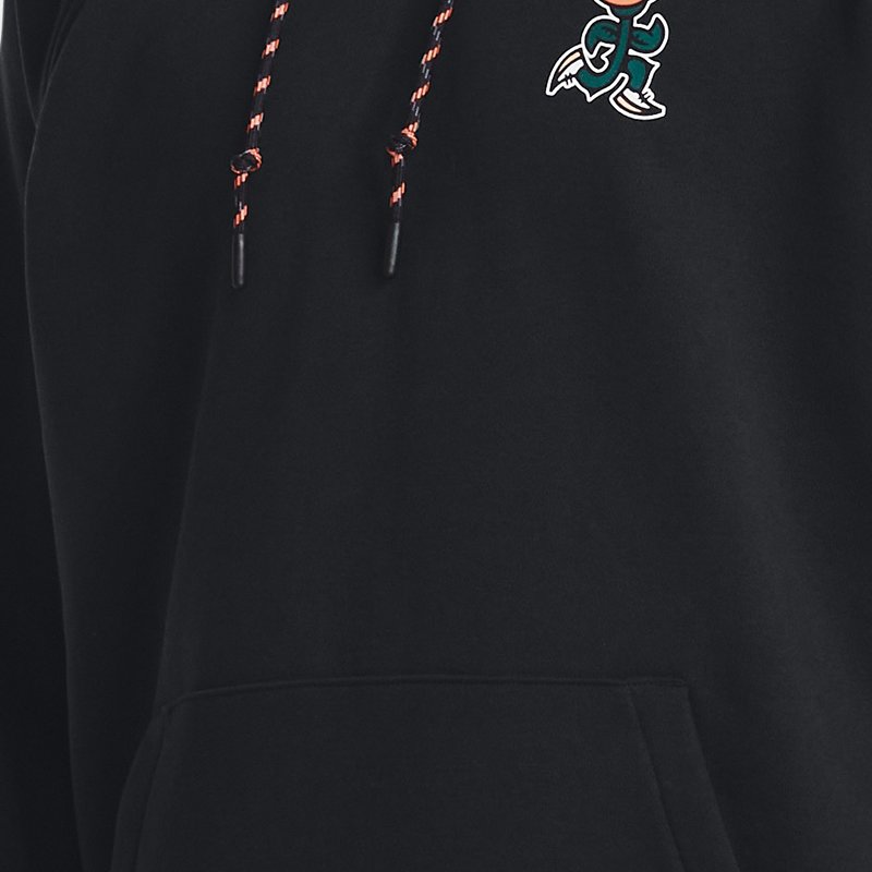 Image of Under Armour Men's Under Armour Heavyweight Terry Rose Hoodie Black / Bubble Peach S