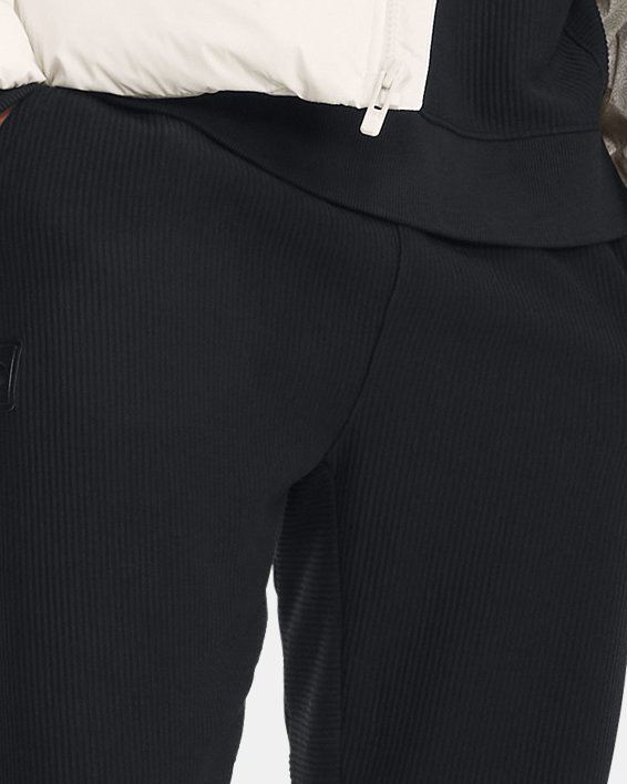 Men's UA Ottoman Fleece Tapered Pants, Black, pdpMainDesktop image number 2