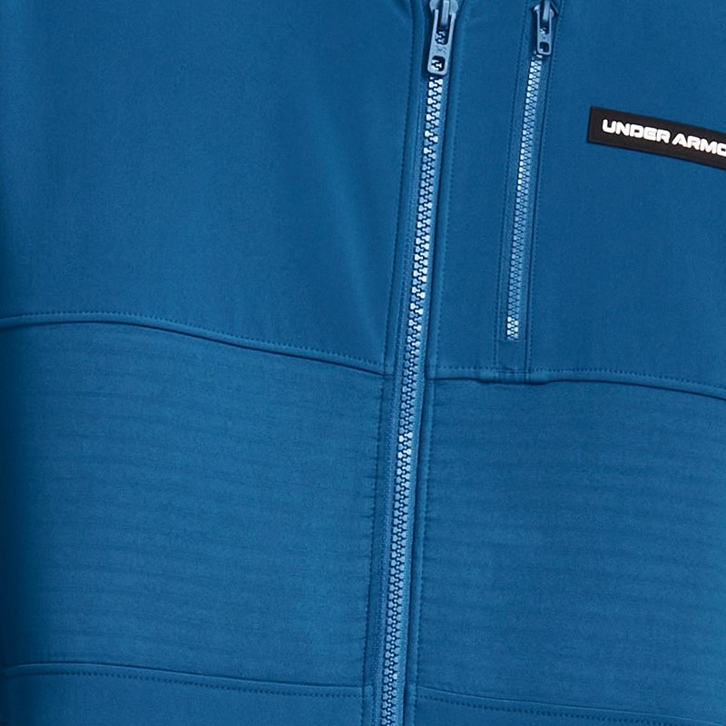 Haut entièrement zippé Under Armour Storm Daytona pour homme Varsity Bleu / Blanc XL