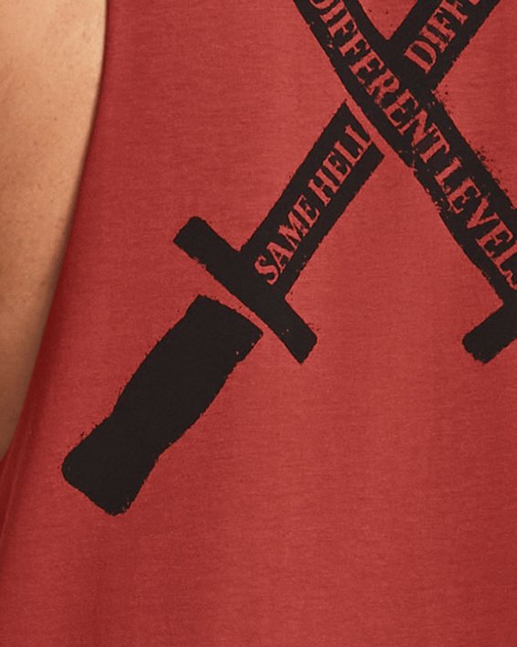 Men's Project Rock ST Dagger Tank in Red image number 1