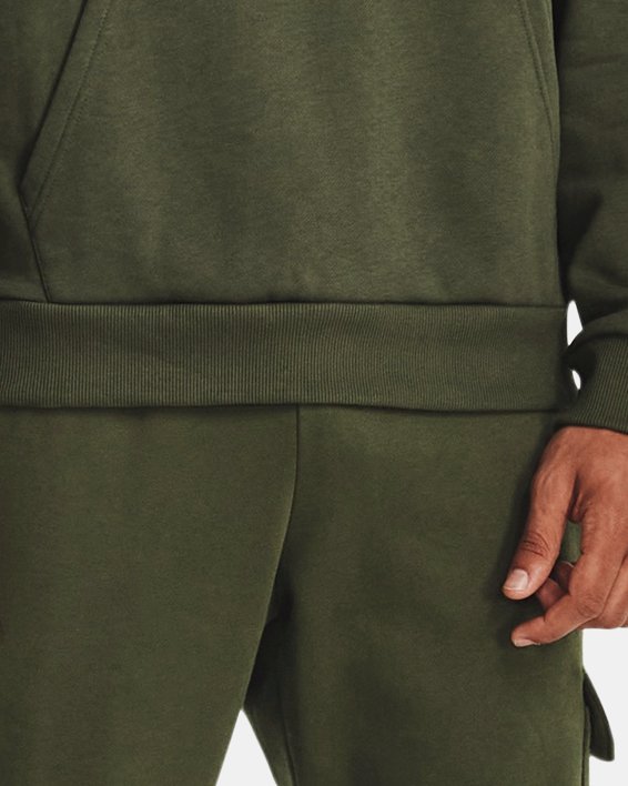 Sudadera con capucha de tejido Fleece UA Rival para hombre, Green, pdpMainDesktop image number 2