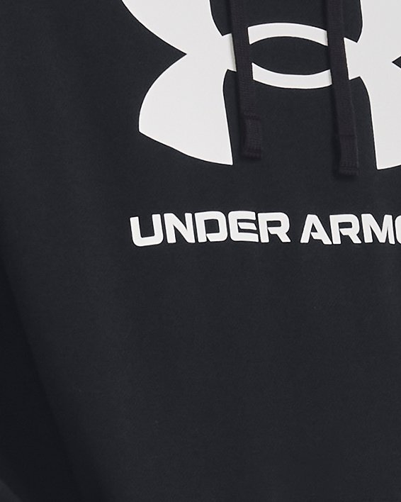 Men's UA Rival Fleece Logo Hoodie, Black, pdpMainDesktop image number 0