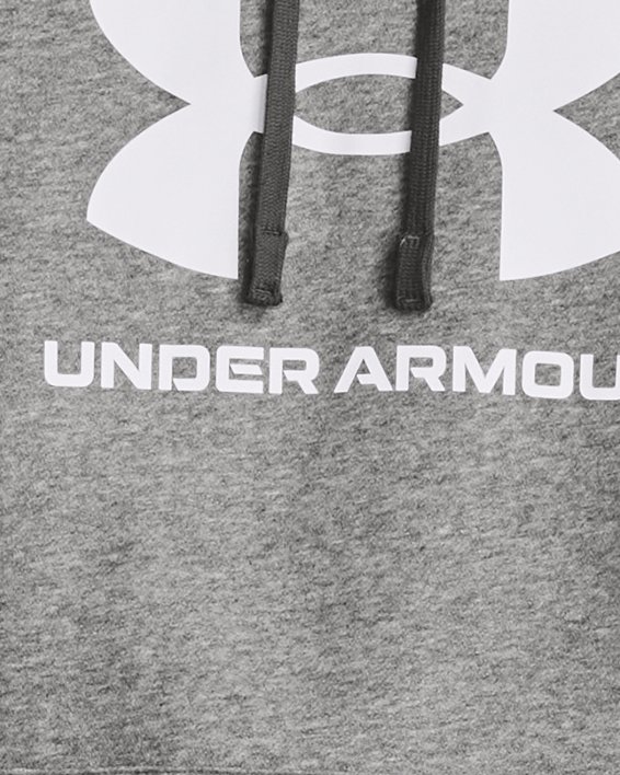 Men's UA Rival Fleece Logo Hoodie in Gray image number 0