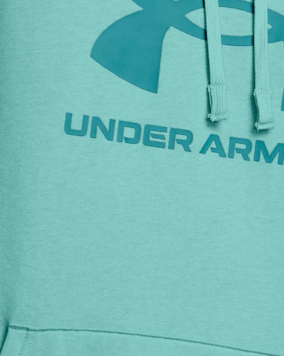 Bluza męska z kapturem UA Rival Fleece Logo, Green, pdpMainDesktop image number 0