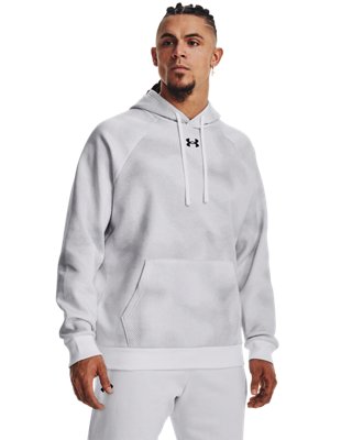 Sudadera UA Rival Fleece Printed para Hombre, White, pdpMainDesktop image number 0