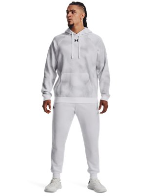 Sudadera UA Rival Fleece Printed para Hombre, White, pdpMainDesktop image number 2