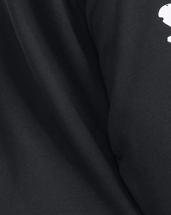 เสื้อฮู้ดผ้าฟลีซลายกราฟิก UA Rival สำหรับผู้ชาย in Black image number 1