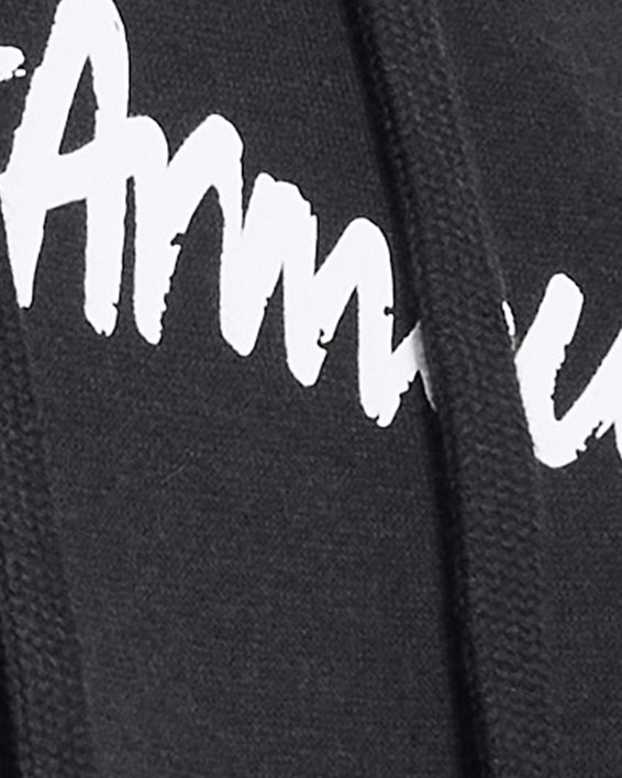 Men's UA Rival Fleece Graphic Hoodie in Black image number 3