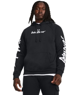 Sudadera UA Rival Fleece Graphic para hombre, Black, pdpMainDesktop image number 0