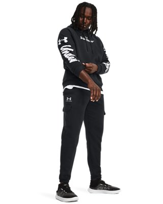 Sudadera UA Rival Fleece Graphic para hombre, Black, pdpMainDesktop image number 2