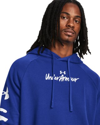 Sudadera UA Rival Fleece Graphic para hombre, Blue, pdpMainDesktop image number 3