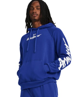 Sudadera UA Rival Fleece Graphic para hombre, Blue, pdpMainDesktop image number 0
