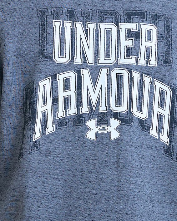 Men's UA Rival Terry Graphic Crew in Gray image number 1