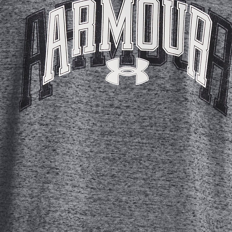 Camiseta Under Armour Rival Terry Logo para hombre Pitch Gris Full Heather / Blanco XXL
