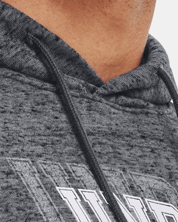 Men's UA Rival Terry Graphic Hoodie in Gray image number 3