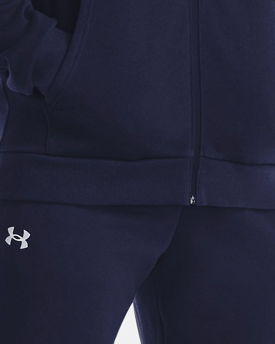 Men's UA Rival Fleece Full-Zip Hoodie in Blue image number 2