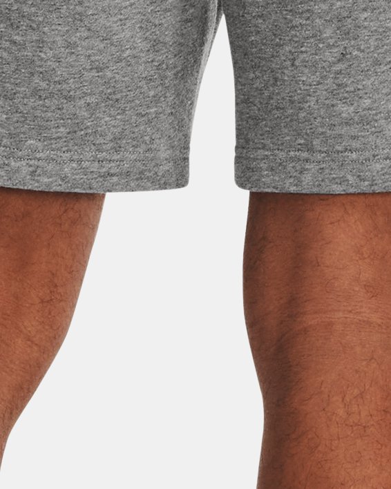 Herren UA Rival Fleece Shorts, Gray, pdpMainDesktop image number 1