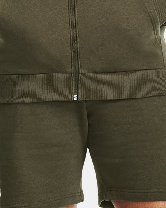 Men's UA Rival Fleece Shorts, Green, pdpMainDesktop image number 2