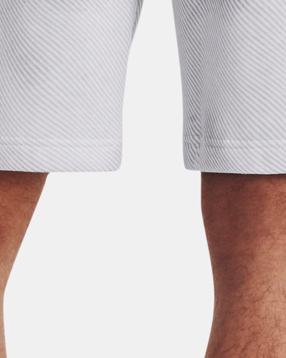 Shorts UA Rival Fleece Printed para hombre, White, pdpMainDesktop image number 1
