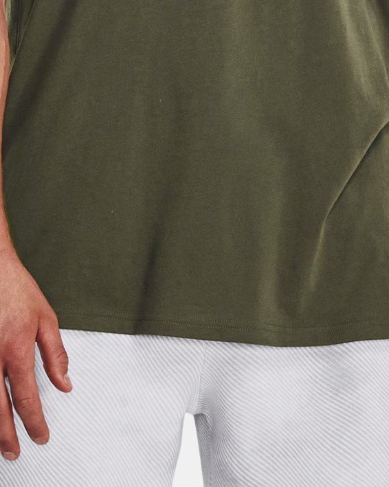 Shorts UA Rival Fleece Printed para hombre, White, pdpMainDesktop image number 2