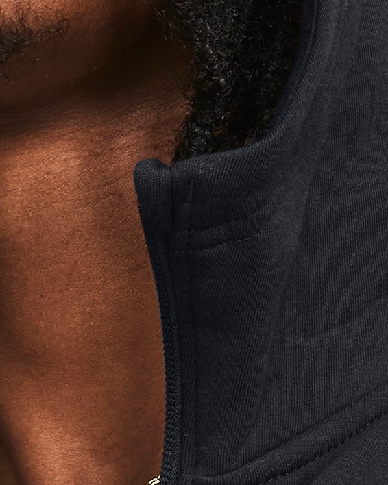 Men's UA Unstoppable Fleece Full-Zip, Black, pdpMainDesktop image number 3