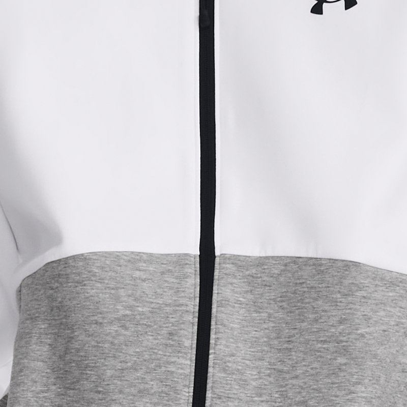 Men's  Under Armour  Unstoppable Fleece Full-Zip Mod Gray / White / White XL