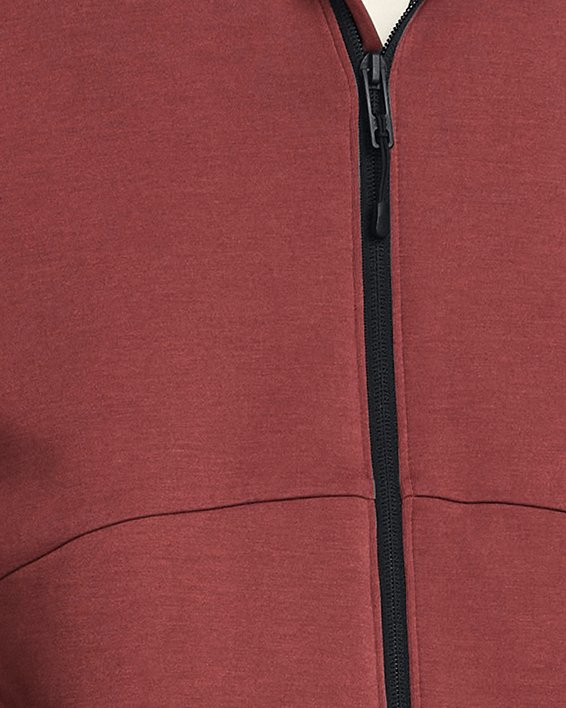 Veste entièrement zippée UA Unstoppable Fleece pour homme, Red, pdpMainDesktop image number 0