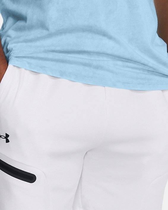 Men's UA Unstoppable Fleece Shorts in White image number 2