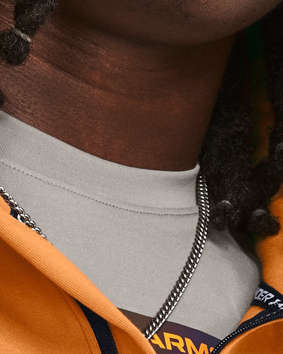 เสื้อฮู้ดผ้าฟลีซ UA Unstoppable สำหรับผู้ชาย in Orange image number 4
